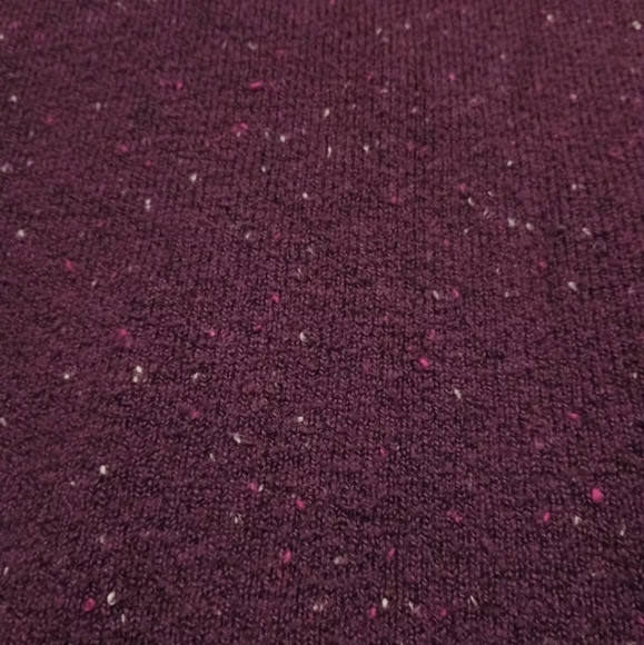 Loft Pullover Turtleneck Purple Speckle Long Sleeve Sweater Soft Stretch Slit S - Picture 2 of 6